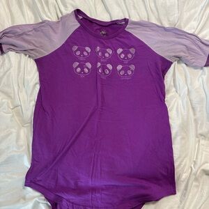 Purple Panda Graphic Pajama Tee